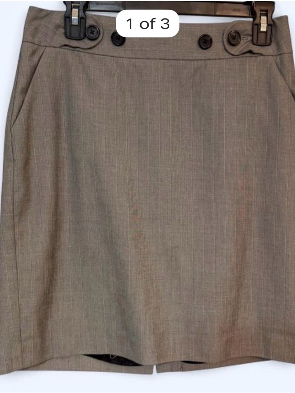 Banana Republic Brown Pinstripe Pencil Skirt